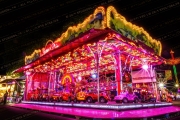 Crimson Carousel: Luminous Night