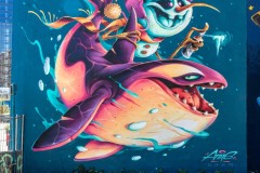 Cosmic Ride with a Spray Can