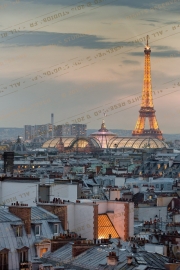 Twilight Over Parisian Rooftops