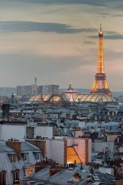 Twilight Over Parisian Rooftops