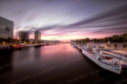 Sunset by the BNF in Paris