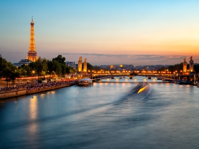 Twilight Glow on the Seine