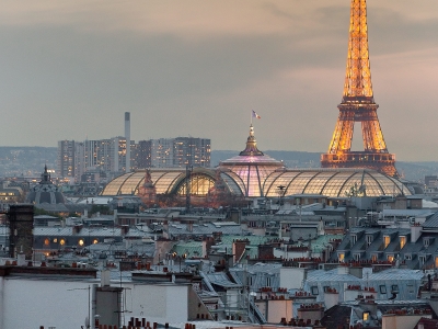 Twilight Over Parisian Rooftops