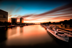 Crimson Streams at Seine's Edge